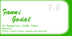 fanni godal business card